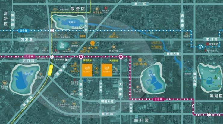 启锦上花园项目户型图-优惠pg电子平台经开区皖投云(图2)